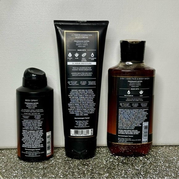 Bath & Body Works Men’s Collection Body Care Gift Set Single Barrel Bourbon NWT - Picture 3 of 4